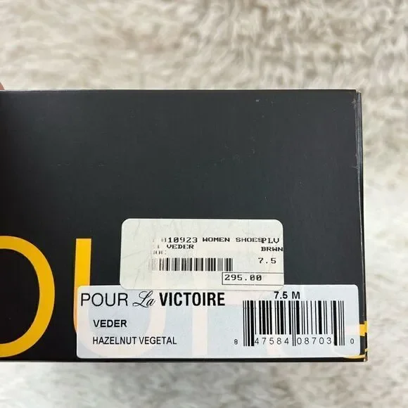 Pour La Victoire‎ Veder Hazelnut Brown Laser Cutout Platform Heels Size 7.5 - Picture 9 of 9